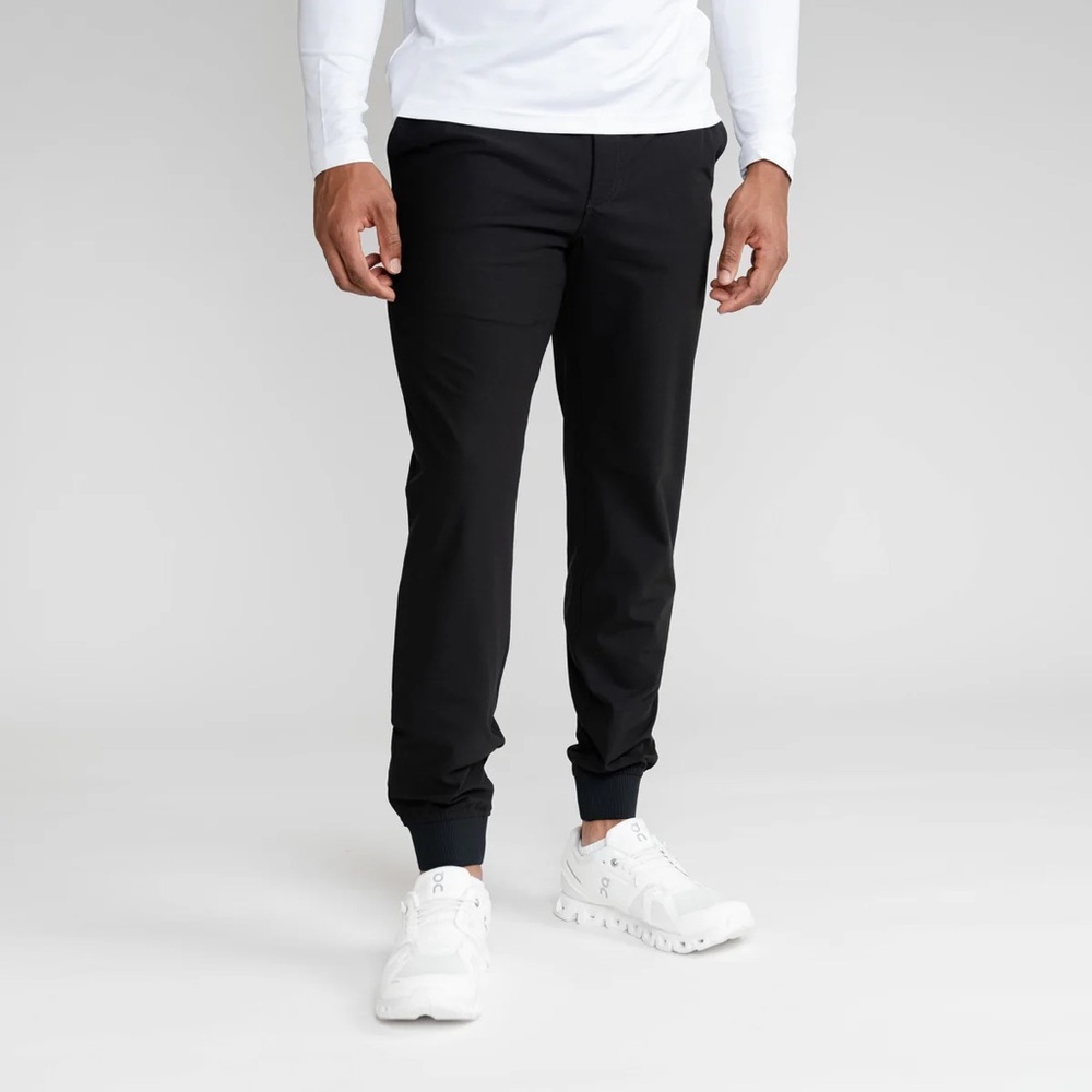 Rhoback Mens Black Delta Performance Joggers
